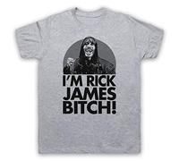 My Icon Art & Clothing Chappelle I'm Rick Bitch! Comedy TV Show Icon Mens T-Shirt, Light Grey, 2XL