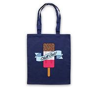 My Icon Art & Clothing Chill Out Retro Fab Ice Lolly Tote Bag, Navy Blue