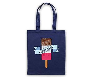 My Icon Art & Clothing Chill Out Retro Fab Ice Lolly Tote Bag, Navy Blue