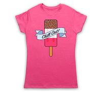 My Icon Art & Clothing Chill Out Retro Fab Ice Lolly Womens T-Shirt, Pink, Medium