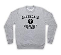 My Icon Art & Clothing Community Greendale Community College Adults Sweatshirt, Light Grey, Medium