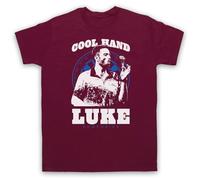 My Icon Art & Clothing Cool Hand Luke Humphries Darts Legend Tribute Championships Mens T-Shirt, Maroon, Large