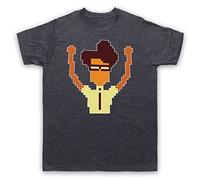 My Icon Art & Clothing Crowd Moss Pixelated Ayoade IT Computer Comedy TV Mens T-Shirt, Vintage Slate, Large