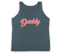 My Icon Art & Clothing Daddy Meme Tank Top Vest, Heather Slate, Medium