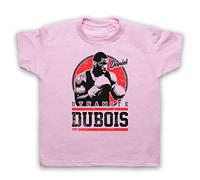 My Icon Art & Clothing Daniel Dynamite Dubois DDD Boxing Tribute Heavyweight Boxer Kids T-Shirt, Light Pink, 12-13 Years