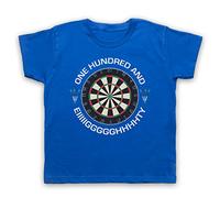 My Icon Art & Clothing Darts Dartboard One Hundred and Eighty Eiiiigggghhhhhty Kids T-Shirt, Royal Blue, 2-3 Years
