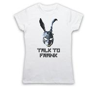 My Icon Art & Clothing Don Darko Talk to Frank Parody Sci Fi Film Womens T-Shirt, White, 2XL