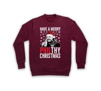 My Icon Art & Clothing East Phil Mitchell Have A Merry Philthy Christmast Soap Opera TV Adults Sweatshirt, Burgundy, Medium