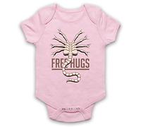 My Icon Art & Clothing Facehugger Free Hugs Space Sci Fi Alien Horror Film Baby Grow, Light Pink, 12-18 Months