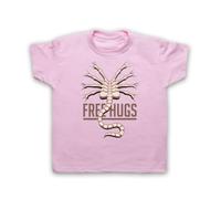 My Icon Art & Clothing Facehugger Free Hugs Space Sci Fi Kids T-Shirt | Space Sci Fi Alien Horror Film, Unisex Kids Cotton T-Shirt