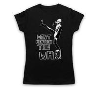 My Icon Art & Clothing Fawlty Basil Don't Mention The War Comedy TV Womens T-Shirt, Black, Medium