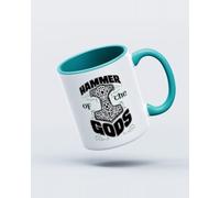 My Icon Art & Clothing Hammer of The Gods Thor Mug, White & Turquoise