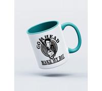 My Icon Art & Clothing Harry Go Ahead Make My Day Mug, White & Cobalt