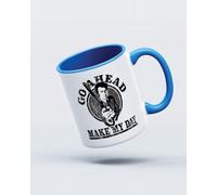 My Icon Art & Clothing Harry Go Ahead Make My Day Mug, White & Light Blue