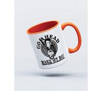 My Icon Art & Clothing Harry Go Ahead Make My Day Mug, White & Orange