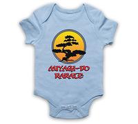 My Icon Art & Clothing Karate Miyagi Do Logo Bonsai Tree Dojo Logo Sports Film Baby Grow, Sky Blue, 0-3 Months