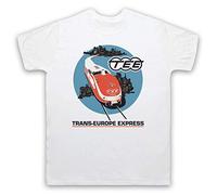 My Icon Art & Clothing Kraft Krautrock Trans-Europe Express Train Mens T-Shirt, White, Medium