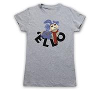 My Icon Art & Clothing Laby The Worm 'Ello Fantasy Film Womens T-Shirt, Light Grey, Medium