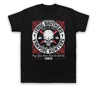 My Icon Art & Clothing Lost Vampire The Frog Brothers Edgar & Alan Vampire Hunters Mens T-Shirt, Navy Blue, Medium