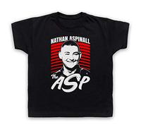 My Icon Art & Clothing Nathan Aspinall The Asp Darts Tribute English Player Kids T-Shirt, Black, 3-4 Years