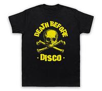 My Icon Art & Clothing Nukem Death Before Disco Computer Game Slogan Mens T-Shirt, Black, 2XL