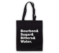 My Icon Art & Clothing Old Fashioned Classic Cocktail Ingredients Recipe Tote Bag