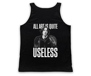 My Icon Art & Clothing Oscar Wilde All Art is Quite Useless Tank Top Vest, Black, Medium