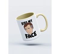 My Icon Art & Clothing Partridge Kiss My Face Coogan Mug, White & Beige