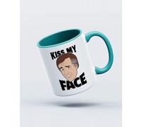 My Icon Art & Clothing Partridge Kiss My Face Coogan Mug, White & Cobalt