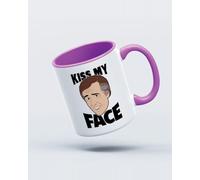My Icon Art & Clothing Partridge Kiss My Face Coogan Mug, White & Lilac