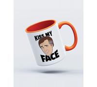My Icon Art & Clothing Partridge Kiss My Face Coogan Mug, White & Orange