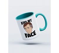My Icon Art & Clothing Partridge Kiss My Face Mug, White & Turquoise
