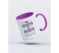 My Icon Art & Clothing Per Angusta Ad Augusta Through Mug, White & Lilac