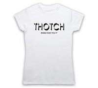 My Icon Art & Clothing Pern Thotch World Tour 1976-77 Comedy TV Mockumentary Music Womens T-Shirt, White, XL