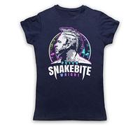 My Icon Art & Clothing Peter Wright Snakebite Darts Tribute Scottish Champion Player Womens T-Shirt, Navy Blue, XL