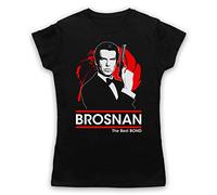 My Icon Art & Clothing Pierce Brosnan The Best Bond British Spy Secret Agent 00 Double O Womens T-Shirt