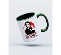 My Icon Art & Clothing Pierce Brosnan The Best Bond Mug, White & Green