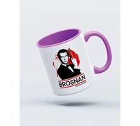 My Icon Art & Clothing Pierce Brosnan The Best Bond Mug, White & Lilac