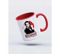 My Icon Art & Clothing Pierce Brosnan The Best Bond Mug, White & Red