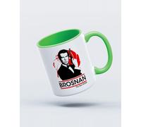 My Icon Art & Clothing Pierce Brosnan The Best Mug, White & Light Green