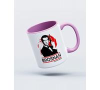 My Icon Art & Clothing Pierce Brosnan The Best Mug, White & Light Pink
