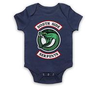 My Icon Art & Clothing River TV South Side Serpents Circle Logo Graphic Novel Baby Grow, Navy Blue, 0-3 Months