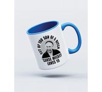 My Icon Art & Clothing Rock Get Up You Son Mug, White & Light Blue