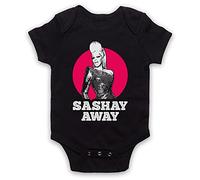 My Icon Art & Clothing Ru Drag Race Sashay Away Drag Queen Icon Legend Baby Grow, Black, 0-3 Months