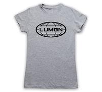 My Icon Art & Clothing Sever Lumon Globe Logo Womens T-Shirt, Light Grey, XL