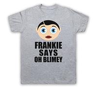 My Icon Art & Clothing Sidebottom Frankie Says Oh Blimey Comedy Legend Mens T-Shirt, Light Grey, Medium