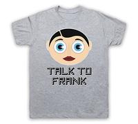 My Icon Art & Clothing Sidebottom Talk to Frank Comedy Legend Mens T-Shirt, Light Grey, 2XL