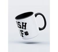 My Icon Art & Clothing St Patrick's Day Irish AF Lucky Mug, White & Black