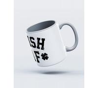 My Icon Art & Clothing St Patrick's Day Irish AF Lucky Mug, White & Grey