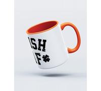 My Icon Art & Clothing St Patrick's Day Irish AF Lucky Mug, White & Orange